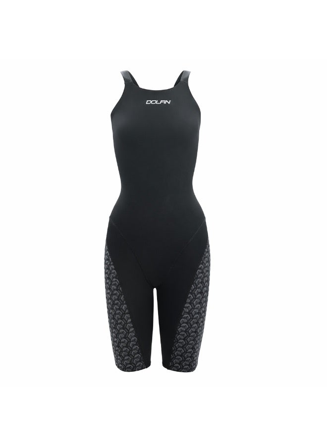 Dolfin Women's FirstStrike Swimsuit – Black, Open Back, Knee-Length - Image 3